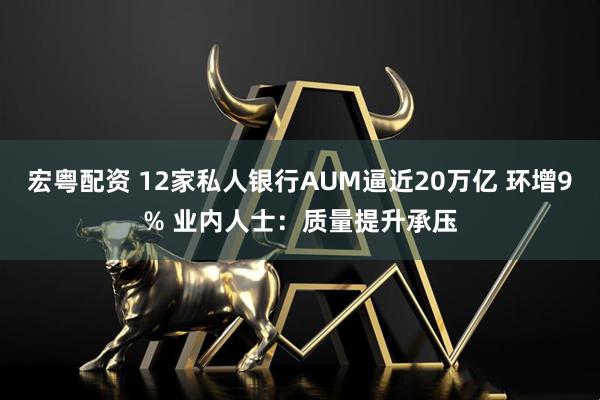 宏粤配资 12家私人银行AUM逼近20万亿 环增9% 业内人士：质量提升承压