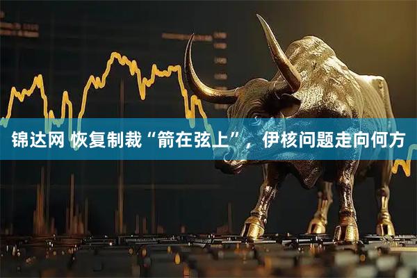锦达网 恢复制裁“箭在弦上”，伊核问题走向何方
