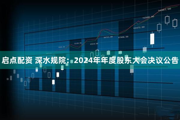 启点配资 深水规院：2024年年度股东大会决议公告