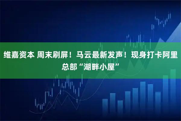 维嘉资本 周末刷屏！马云最新发声！现身打卡阿里总部“湖畔小屋”